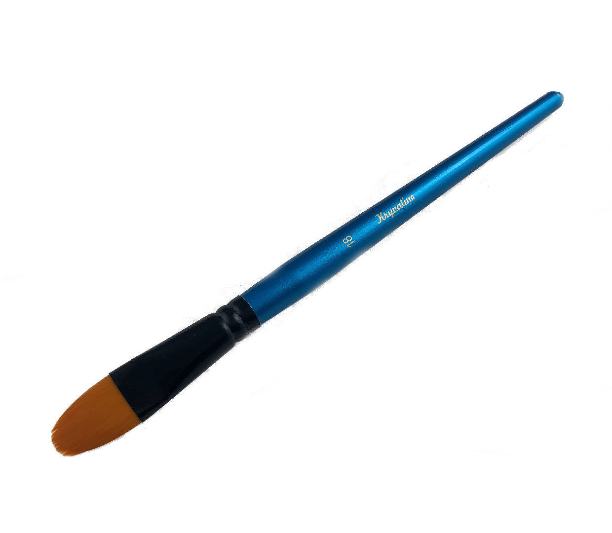 3/4 Filbert Brush Blue Wood Handle - Kryvaline Body Art Makeup | Glitter Tattoos, Face & Body Paint, Design - Kryvaline Body Art Makeup