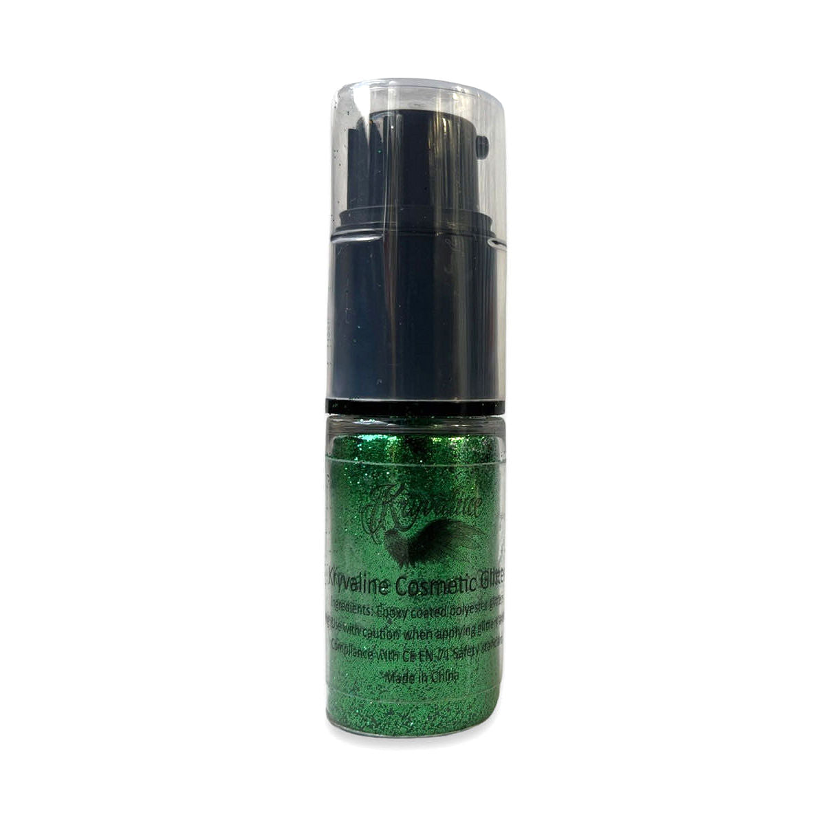 Face Painting Body Glitter Dust Green with Fine Glitters in 15 ml Reusable Spray Bottles - Kryvaline Body Art Makeup | Glitter Tattoos, Face & Body Paint, Design - Kryvaline Body Art Makeup