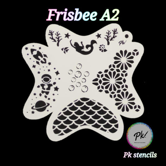 PK Frisbee Stencils A2 - Kryvaline Body Art Makeup | Glitter Tattoos, Face & Body Paint, Design - Kryvaline Body Art Makeup