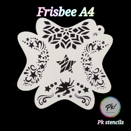 PK Frisbee Stencils A4 - Kryvaline Body Art Makeup | Glitter Tattoos, Face & Body Paint, Design - Kryvaline Body Art Makeup