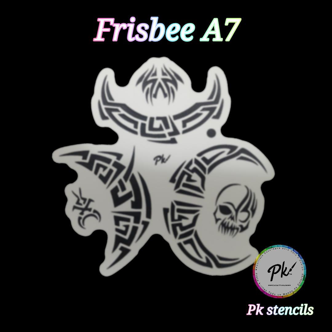 PK Frisbee Stencils A7 - Kryvaline Body Art Makeup | Glitter Tattoos, Face & Body Paint, Design - Kryvaline Body Art Makeup