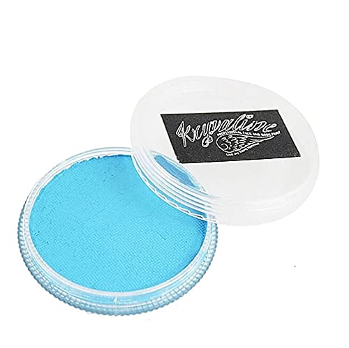 Creamy Matte Colors 30g Aqua Blue - Kryvaline Body Art Makeup | Glitter Tattoos, Face & Body Paint, Design - Kryvaline Body Art Makeup