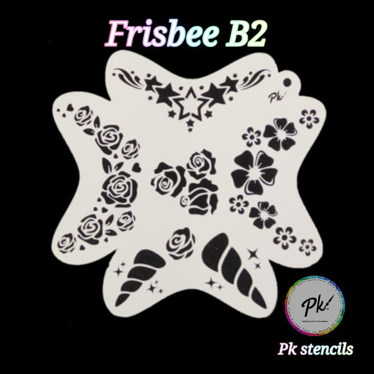 PK Frisbee Stencils B2 - Kryvaline Body Art Makeup | Glitter Tattoos, Face & Body Paint, Design - Kryvaline Body Art Makeup