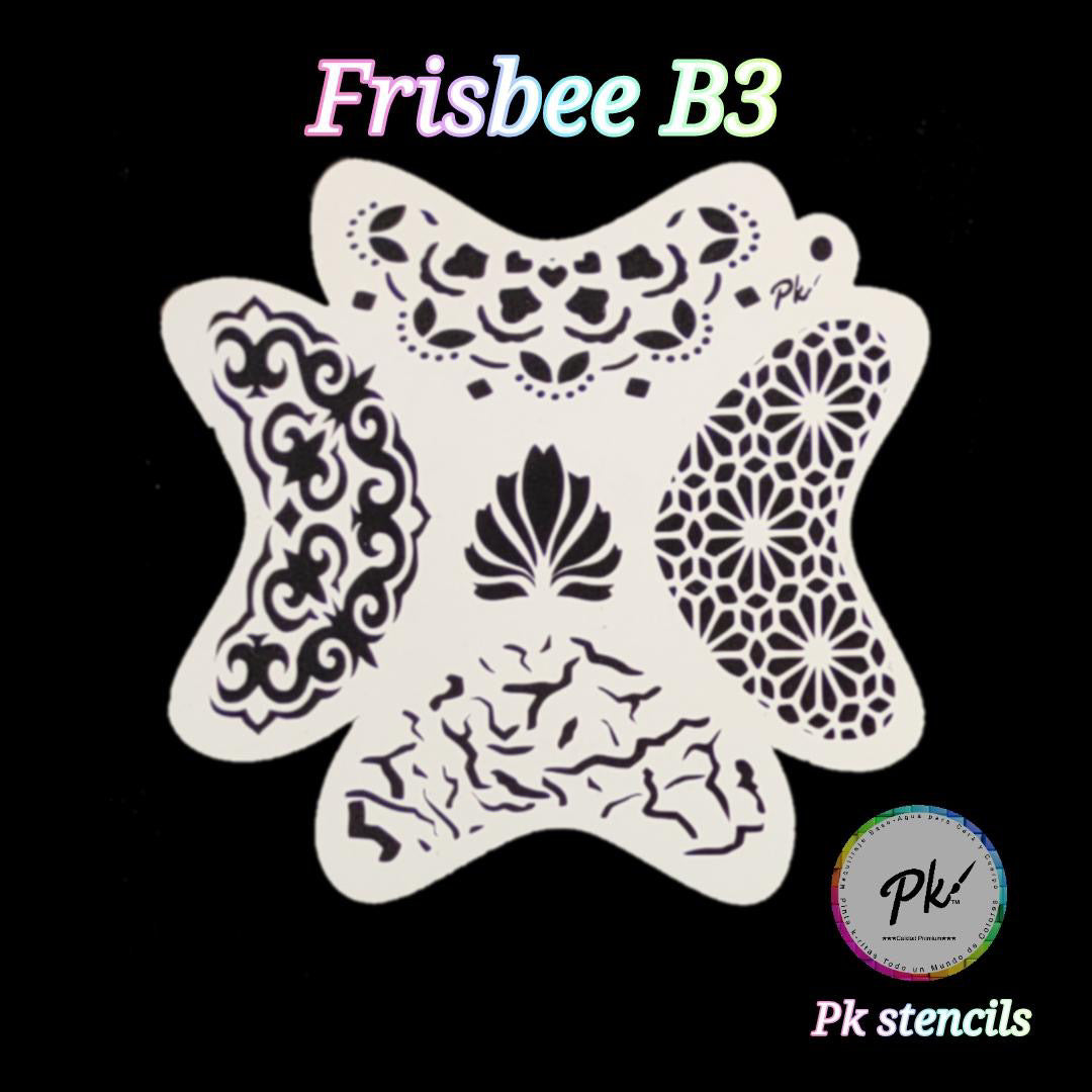 PK Frisbee Stencils B3 - Kryvaline Body Art Makeup | Glitter Tattoos, Face & Body Paint, Design - Kryvaline Body Art Makeup