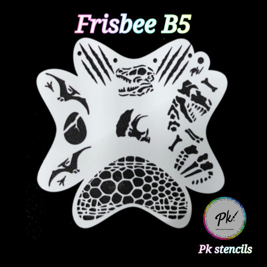 PK Frisbee Stencils B5 - Kryvaline Body Art Makeup | Glitter Tattoos, Face & Body Paint, Design - Kryvaline Body Art Makeup