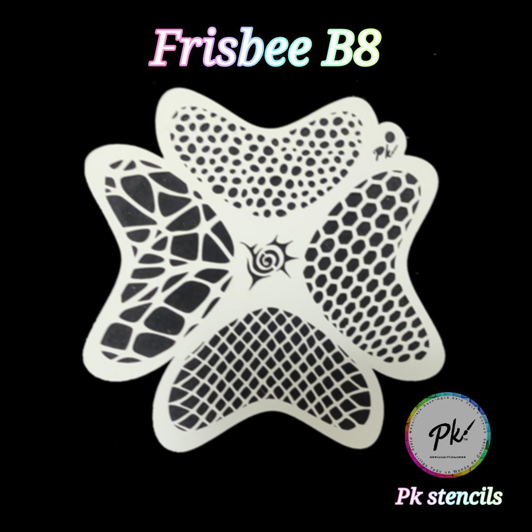 PK Frisbee Stencils B8 - Kryvaline Body Art Makeup | Glitter Tattoos, Face & Body Paint, Design - Kryvaline Body Art Makeup