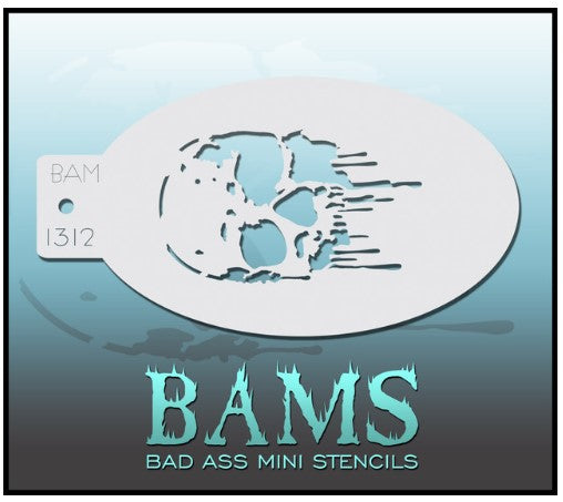 Bad Ass Mini Stencils 1312 - Kryvaline Body Art Makeup | Glitter Tattoos, Face & Body Paint, Design - Kryvaline Body Art Makeup