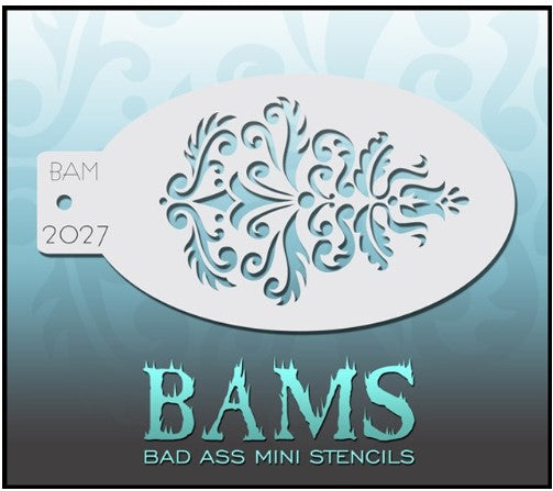 Bad Ass Mini Stencils 2027 - Kryvaline Body Art Makeup | Glitter Tattoos, Face & Body Paint, Design - Kryvaline Body Art Makeup