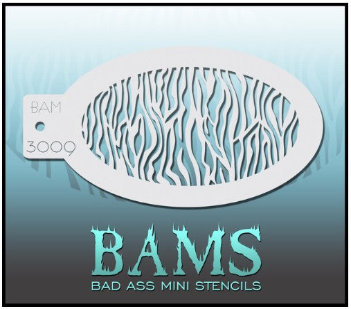 Bad Ass Mini Stencils 3009 - Kryvaline Body Art Makeup | Glitter Tattoos, Face & Body Paint, Design - Kryvaline Body Art Makeup