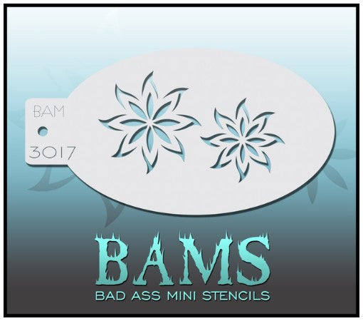 Bad Ass Mini Stencils 3017 - Kryvaline Body Art Makeup | Glitter Tattoos, Face & Body Paint, Design - Kryvaline Body Art Makeup