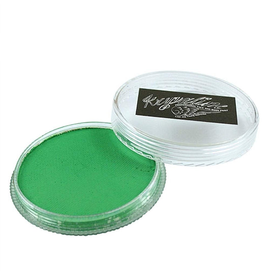 Creamy Matte Colors 30g Bright Green - Kryvaline Body Art Makeup | Glitter Tattoos, Face & Body Paint, Design - Kryvaline Body Art Makeup