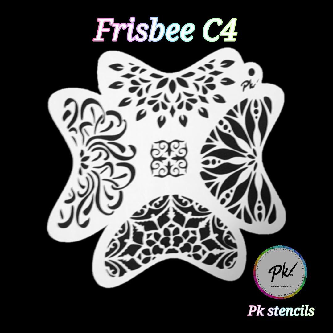 PK Frisbee Stencils C4 - Kryvaline Body Art Makeup | Glitter Tattoos, Face & Body Paint, Design - Kryvaline Body Art Makeup