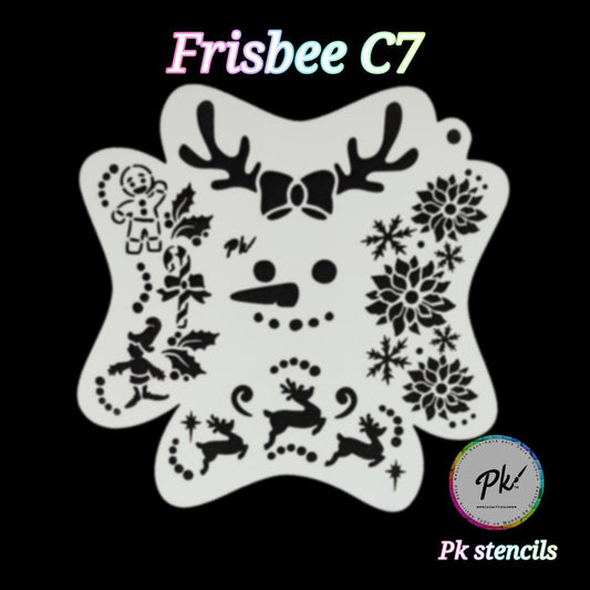 PK Frisbee Stencils C7 - Kryvaline Body Art Makeup | Glitter Tattoos, Face & Body Paint, Design - Kryvaline Body Art Makeup