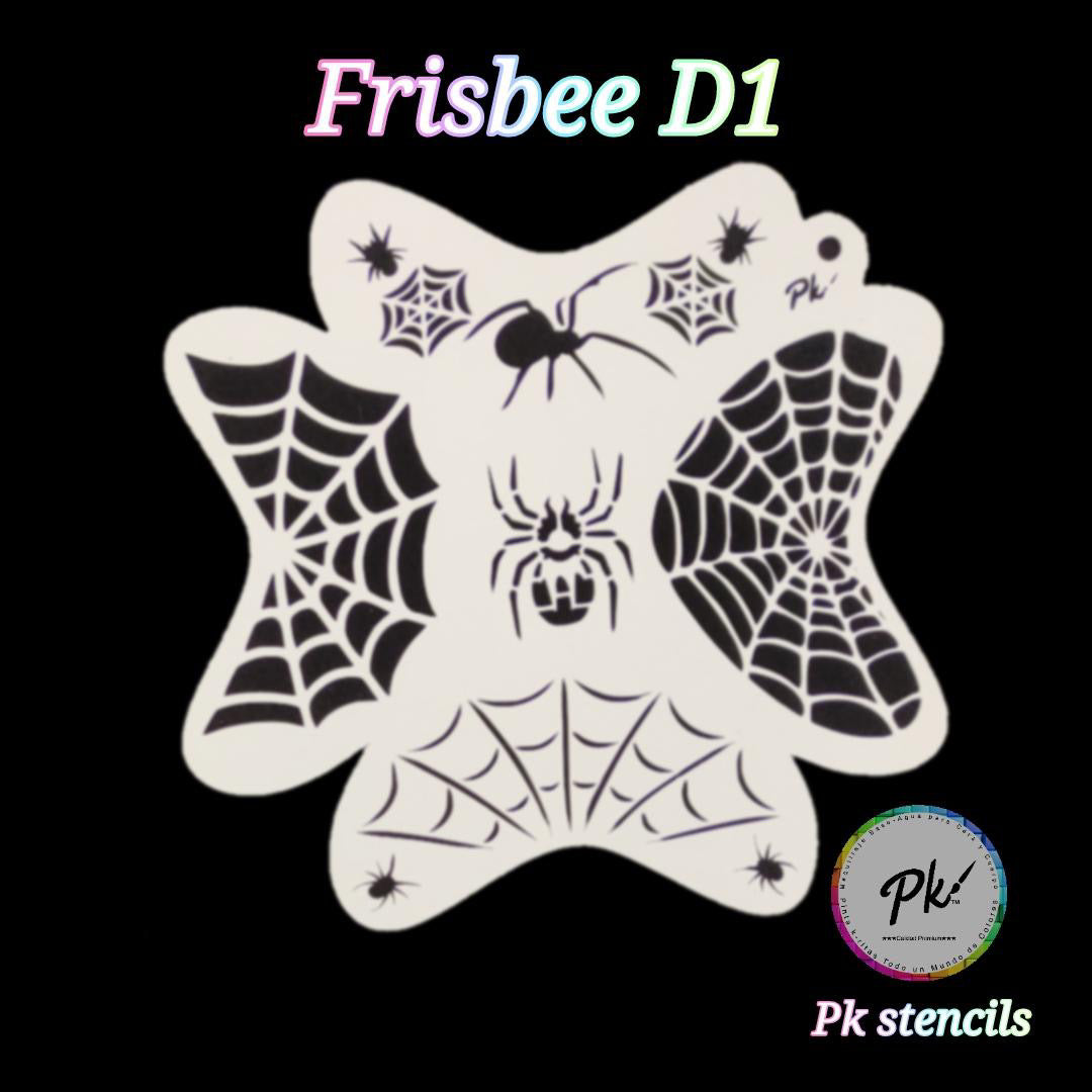 PK Frisbee Stencils D1 - Kryvaline Body Art Makeup | Glitter Tattoos, Face & Body Paint, Design - Kryvaline Body Art Makeup