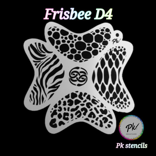PK Frisbee Stencils D4 - Kryvaline Body Art Makeup | Glitter Tattoos, Face & Body Paint, Design - Kryvaline Body Art Makeup