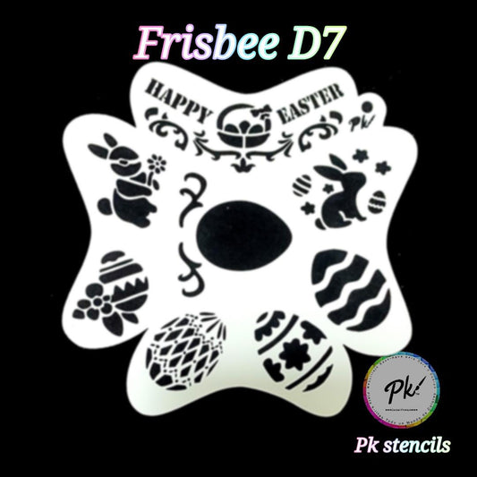 PK Frisbee Stencils D7 - Kryvaline Body Art Makeup | Glitter Tattoos, Face & Body Paint, Design - Kryvaline Body Art Makeup