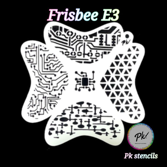 PK Frisbee Stencils E3 - Kryvaline Body Art Makeup | Glitter Tattoos, Face & Body Paint, Design - Kryvaline Body Art Makeup