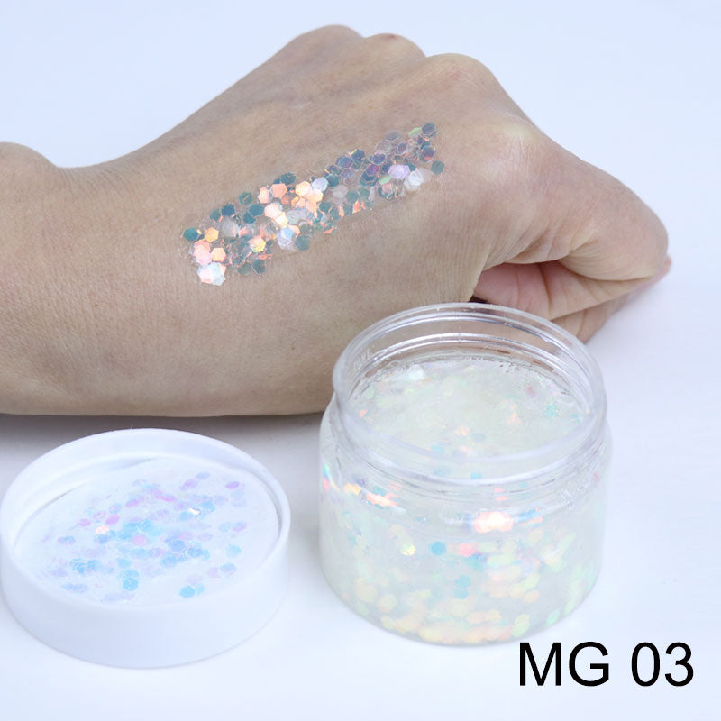 Glitter Gels MG03 40ml - Kryvaline Body Art Makeup | Glitter Tattoos, Face & Body Paint, Design - Kryvaline Body Art Makeup