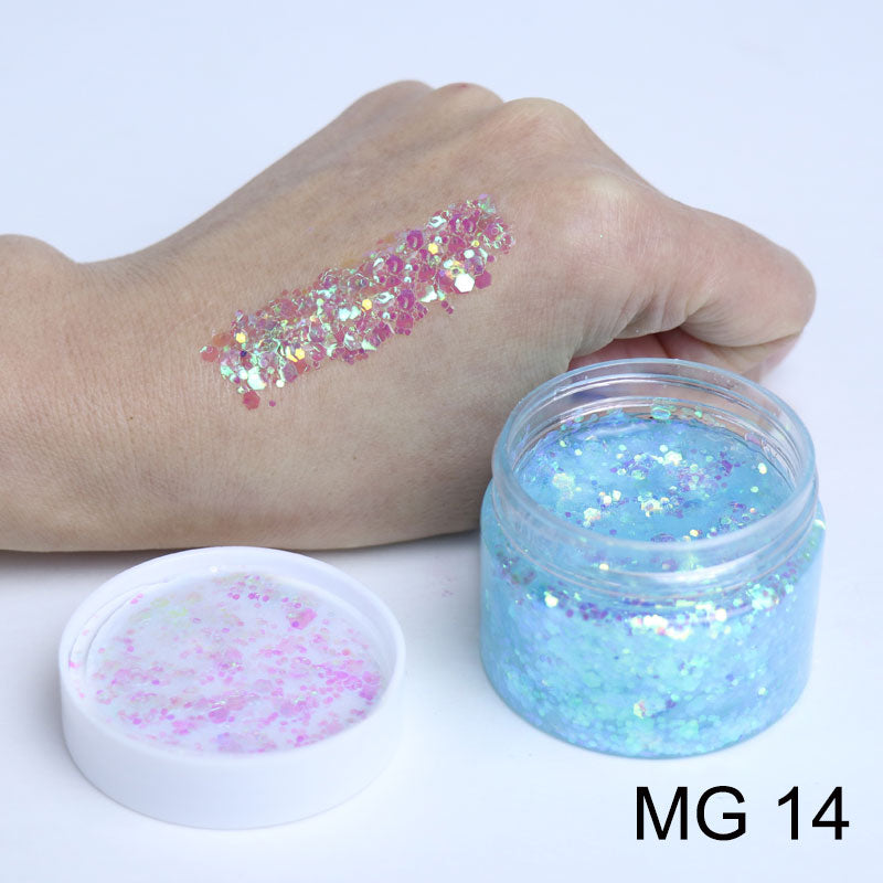 Glitter Gels MG14 40ml - Kryvaline Body Art Makeup | Glitter Tattoos, Face & Body Paint, Design - Kryvaline Body Art Makeup