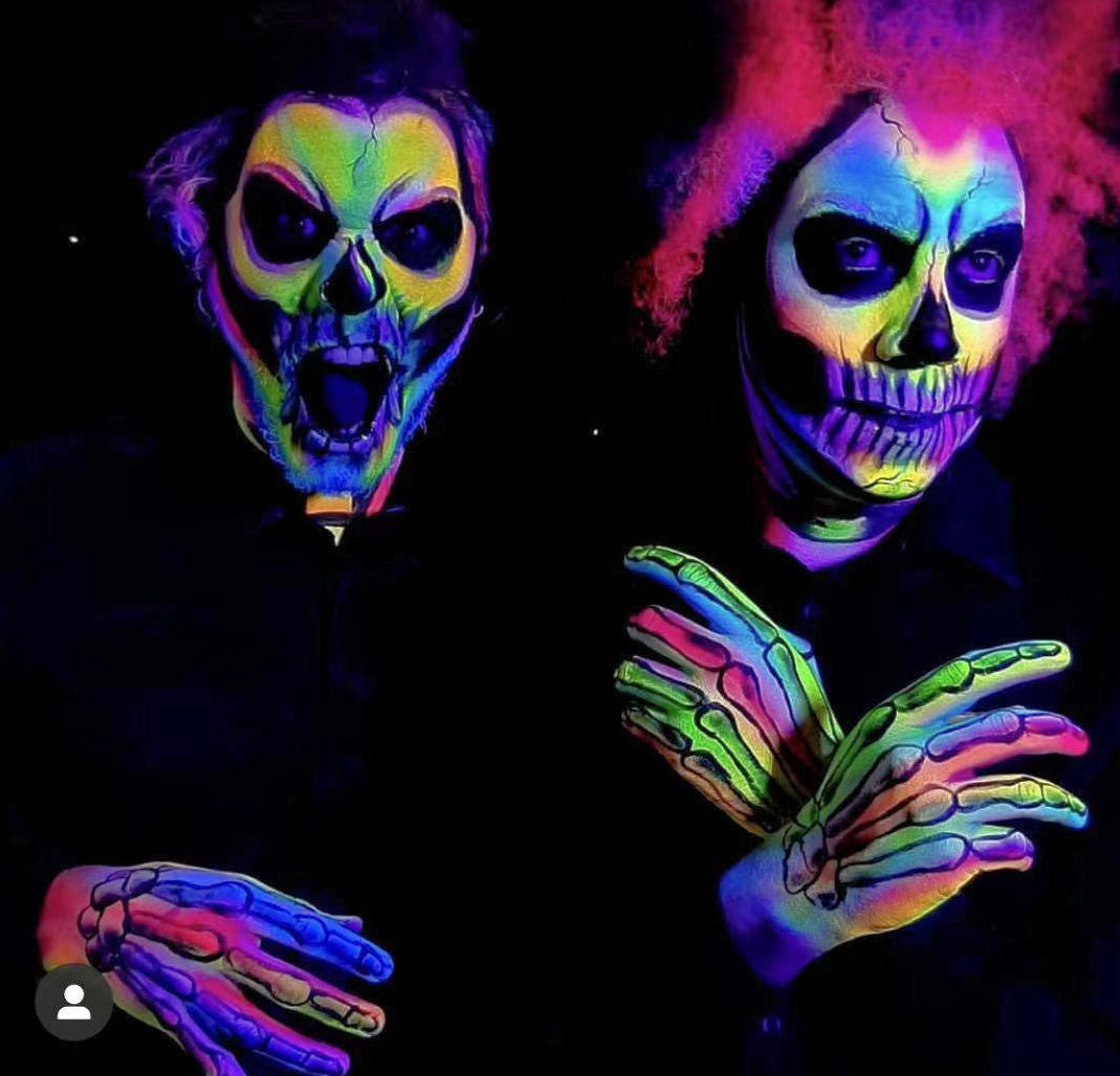 Kryvaline Neon Fluorescent Face and Body Paint 30g Orange - Kryvaline Body Art Makeup | Glitter Tattoos, Face & Body Paint, Design - Kryvaline Body Art Makeup