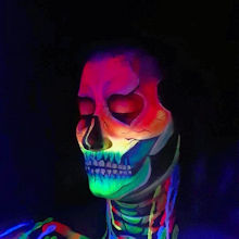 Kryvaline Neon Fluorescent Face and Body Paint 30g Dark Blue - Kryvaline Body Art Makeup | Glitter Tattoos, Face & Body Paint, Design - Kryvaline Body Art Makeup