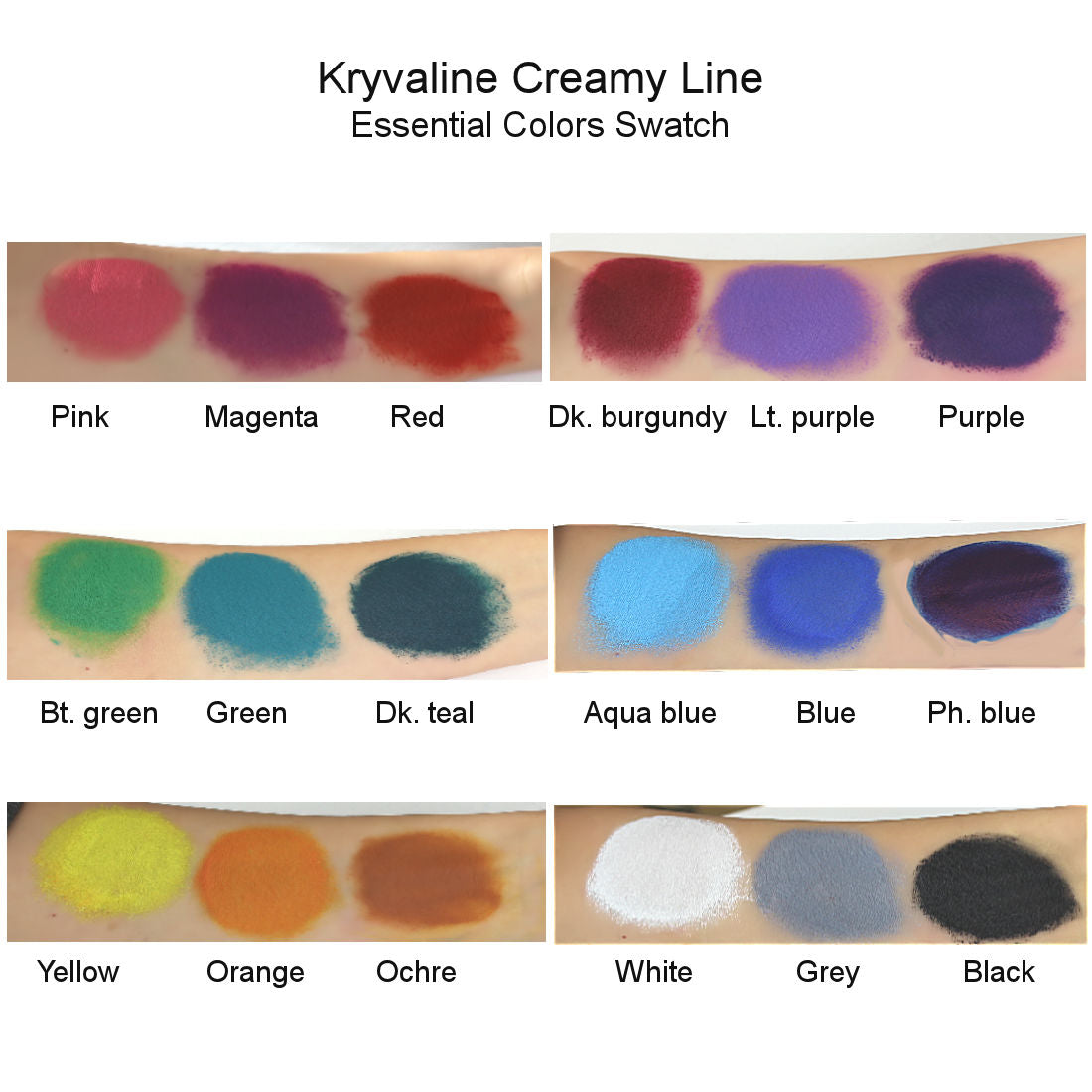 Creamy Matte Colors 30g Purple - Kryvaline Body Art Makeup | Glitter Tattoos, Face & Body Paint, Design - Kryvaline Body Art Makeup