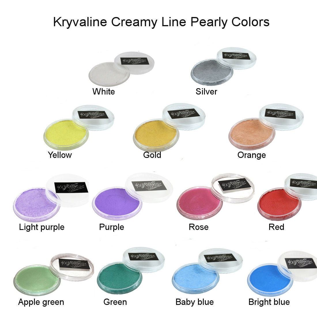 Kryvaline Face and body Paint Pearly Colors 30g Red - Kryvaline Body Art Makeup | Glitter Tattoos, Face & Body Paint, Design - Kryvaline Body Art Makeup