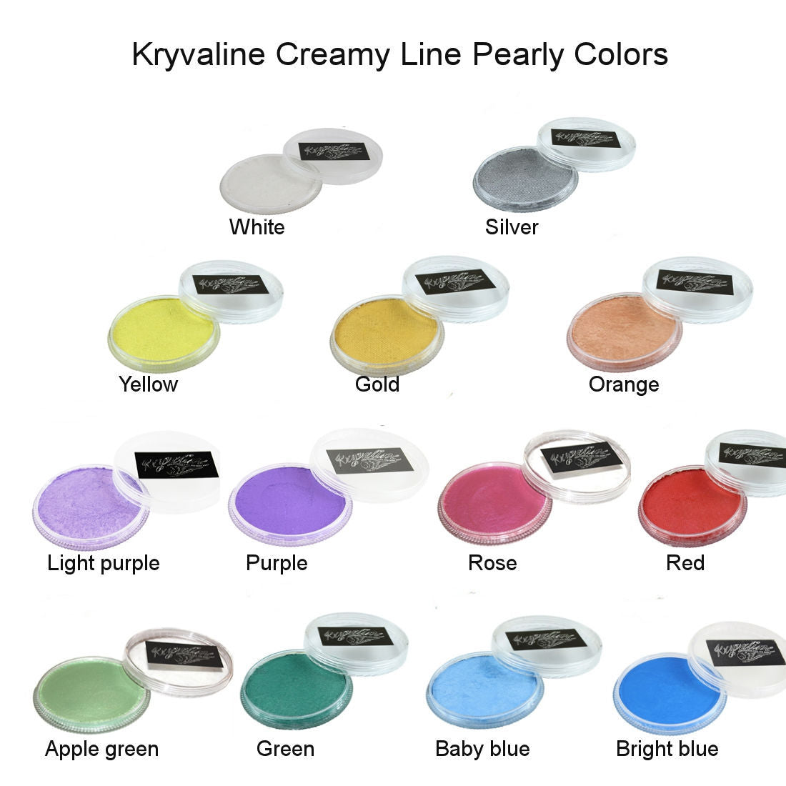 Kryvaline Face and body Paint Pearly Colors 30g Baby Blue - Kryvaline Body Art Makeup | Glitter Tattoos, Face & Body Paint, Design - Kryvaline Body Art Makeup