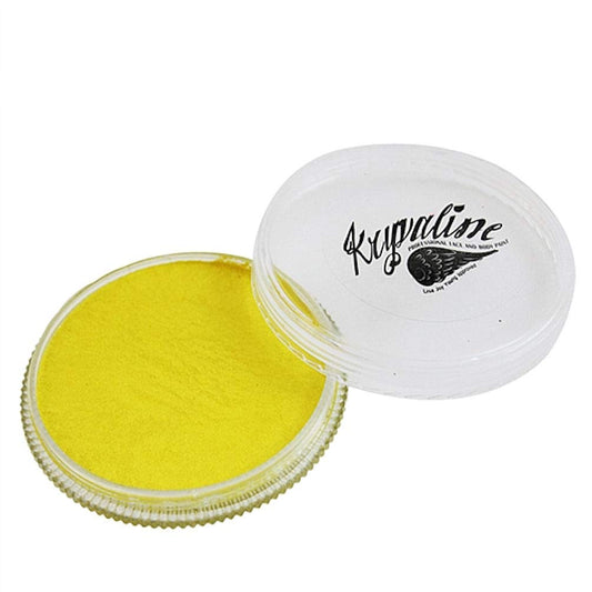 Kryvaline Face and body Paint Metallic Colors 30g Yellow - Kryvaline Body Art Makeup | Glitter Tattoos, Face & Body Paint, Design - Kryvaline Body Art Makeup