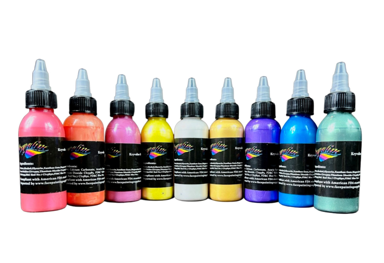 Hybrid Airbrush Paints Pearly Set – Kryvaline Body Art Makeup