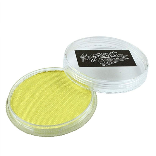 Kryvaline Face and body Paint Pearly Colors 30g Yellow - Kryvaline Body Art Makeup | Glitter Tattoos, Face & Body Paint, Design - Kryvaline Body Art Makeup