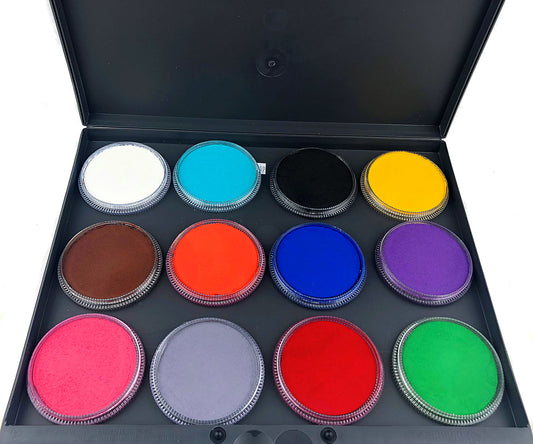 Kryvaline Professional Face and Body Paint Ideal for Body Art Makeup and Face Painting with Single Colors 30mg Each in a Snap Case -12 Single Colors case (Regular Matt)… - Kryvaline Body Art Makeup | Glitter Tattoos, Face & Body Paint, Design - Kryvaline Body Art Makeup