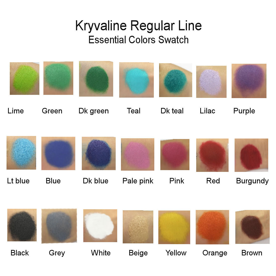 Regular Essential Colors 30g Light Blue - Kryvaline Body Art Makeup | Glitter Tattoos, Face & Body Paint, Design - Kryvaline Body Art Makeup